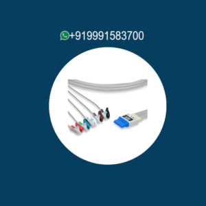 Adult 3 Lead 6 Pin ECG Cable Botton Type For Multipara Monitor