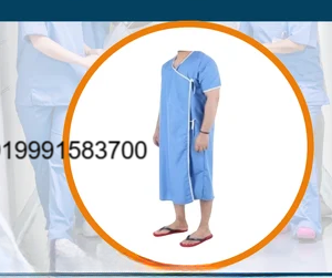 Patient Gown, Machine Washable, Free Size for Hospital