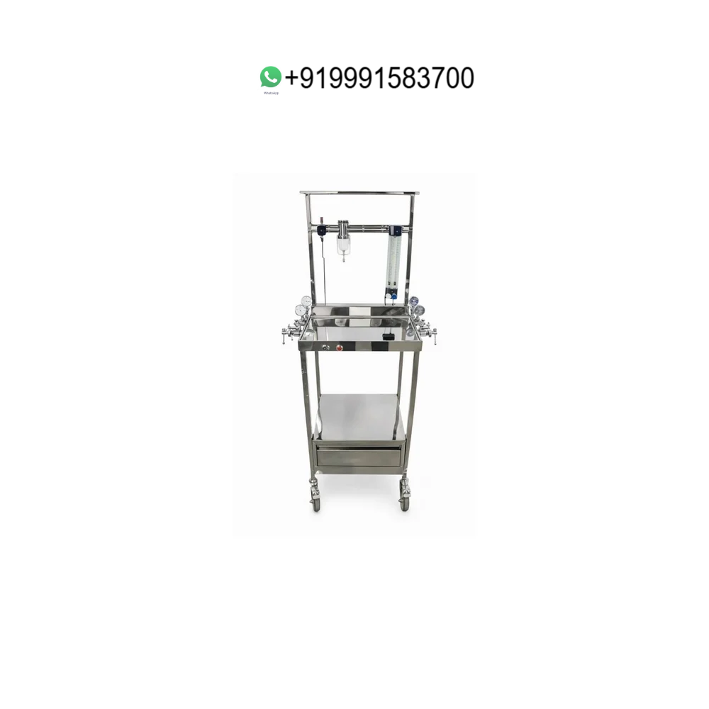 ANESTHESIA TROLLEY / BOYLES APPARATUS 4 CYLINDER